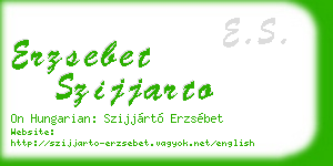 erzsebet szijjarto business card